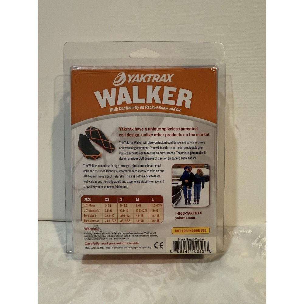 Yaktrax Walker Traction Cleats for Walking on Snow & Ice 1 Pair Size Small NEW - Picture 2 of 2